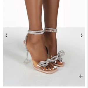 Clear nude heels Brand new